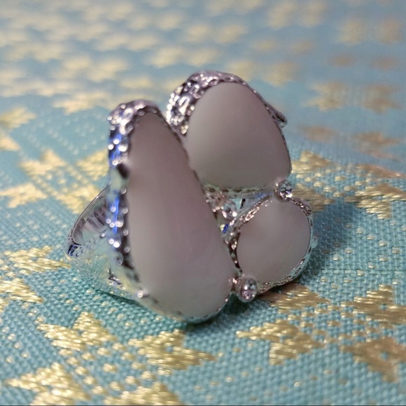 Sim.moonstone in silver ring 6 7 8 9 - Picture 3 of 8